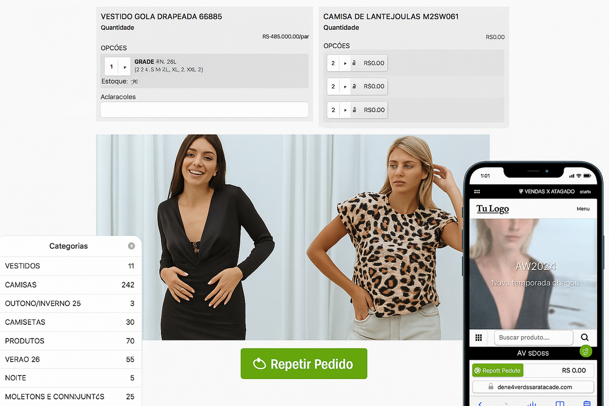 FUNÇÕES PARA ATACADISTAS DE VESTUÁRIO