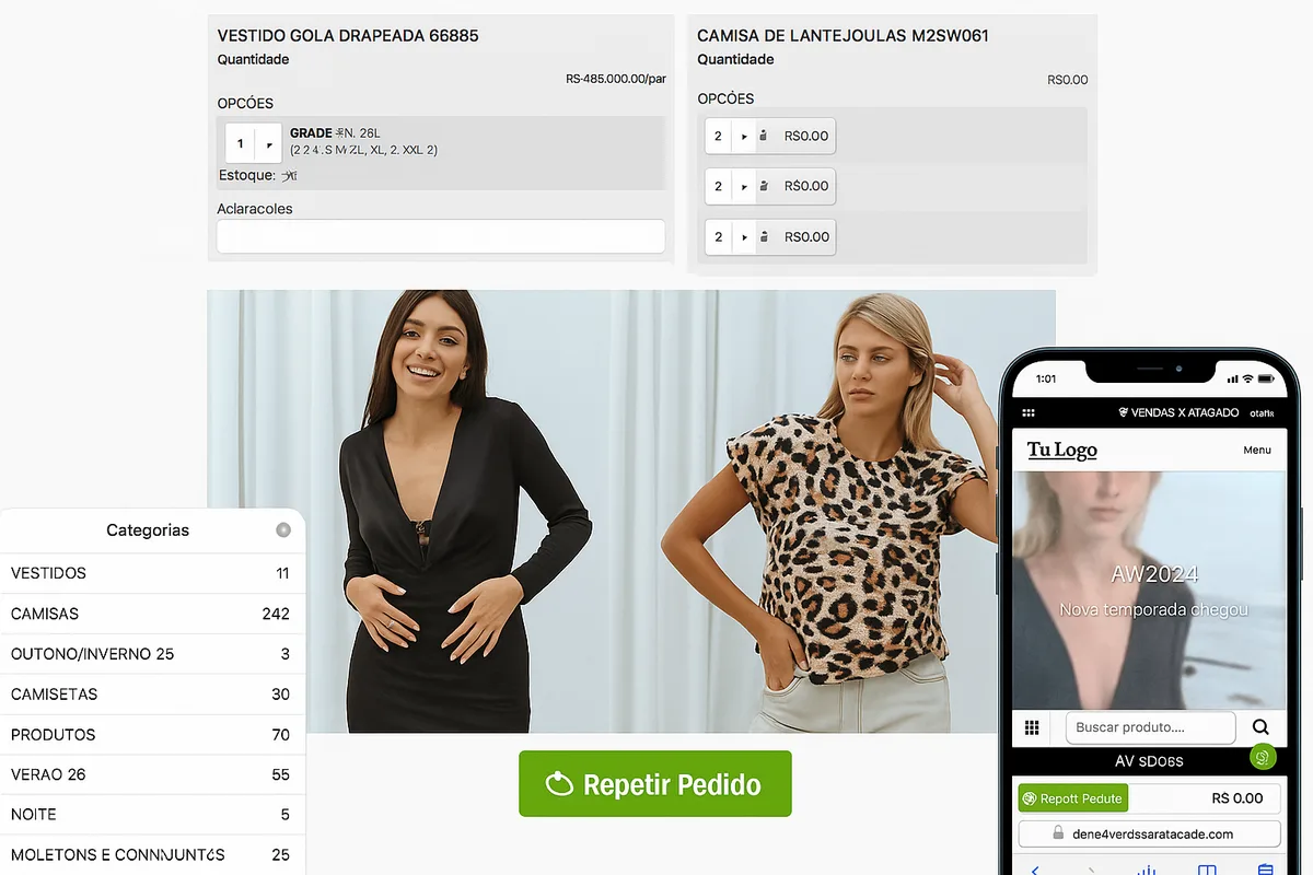 FUNÇÕES PARA ATACADISTAS DE VESTUÁRIO