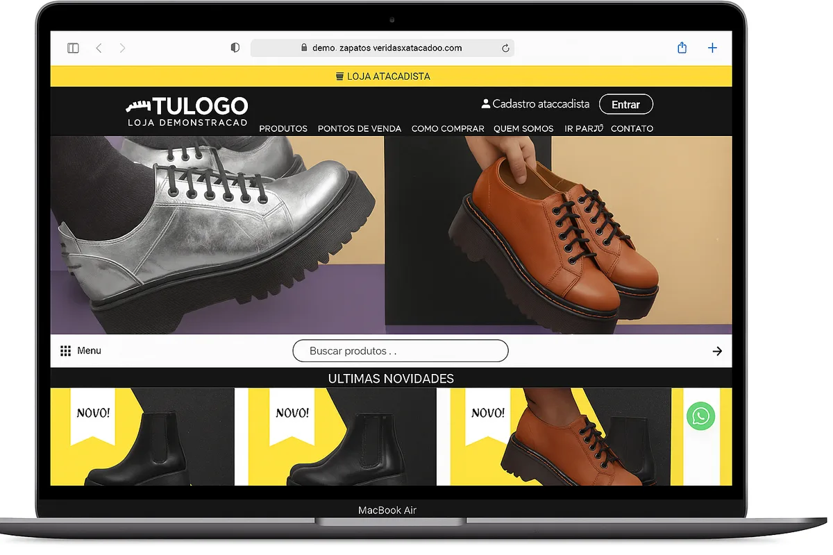 Demonstração do MacBook - Air - Zapatos.vendasxatacado.com.br