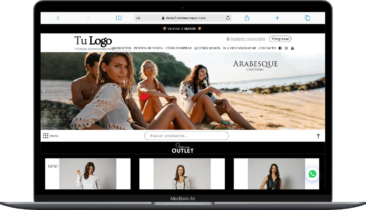 Plataforma SaaS de eCommerce B2B VendasxAtacado vista no desktop