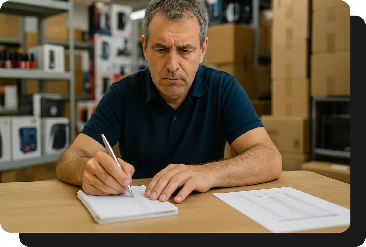 Atacadista de tecnologia e eletrodomésticos que faz pedidos manualmente sem salesxmayor.com