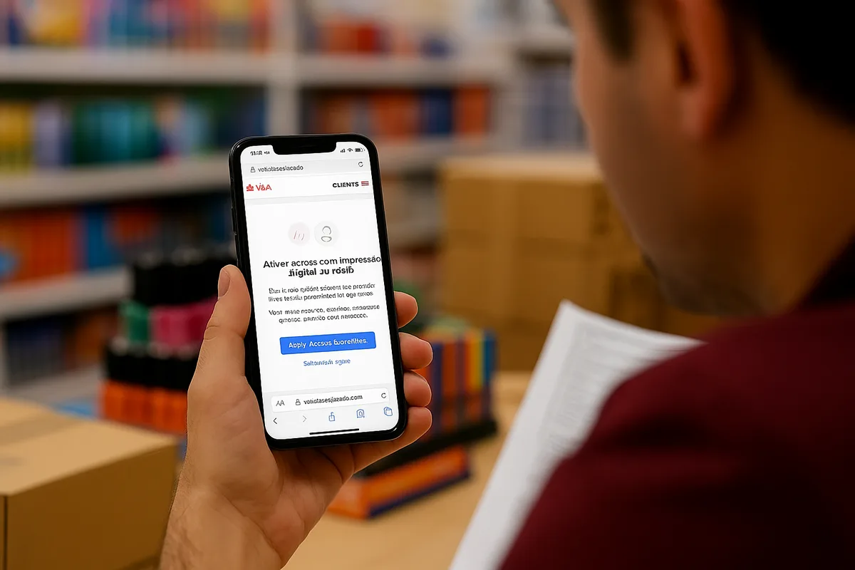 Acesso biométrico e sem senha ao vendasxatacado.com.br