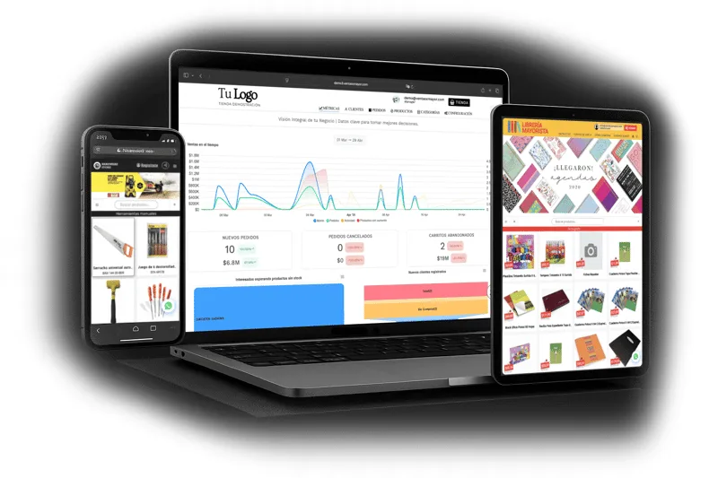 Plataforma VendasxAtacado responsiva em múltiplos dispositivos