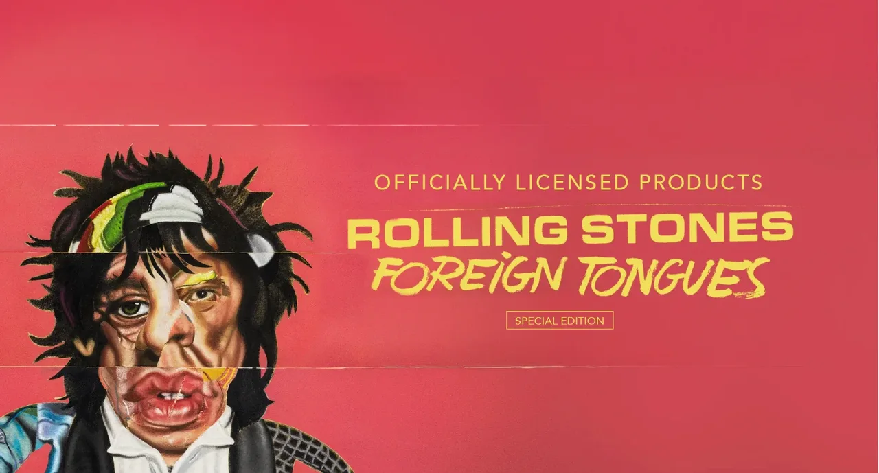 Banner da Honky Tonk, atacadista B2B de camisetas oficiais de bandas de rock — produtos licenciados Rolling Stones Foreign Tongues edição especial, loja de atacado online criada com VendasxAtacado