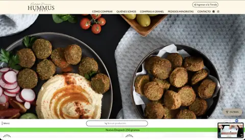 Loja atacadista de alimentos Hummus Market, criada com VendasxAtacado