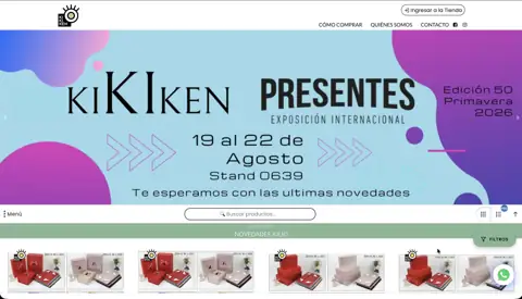 Loja atacadista de embalagens para presente Kikiken, criada com VendasxAtacado