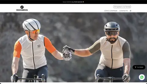 Loja atacadista de ciclismo Rockbros, criada com VendasxAtacado