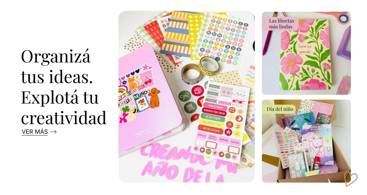 Banner da Watermelon — papelaria criativa, cadernos e adesivos no atacado, atacadista que vende online com sua loja B2B criada com a VendasxAtacado