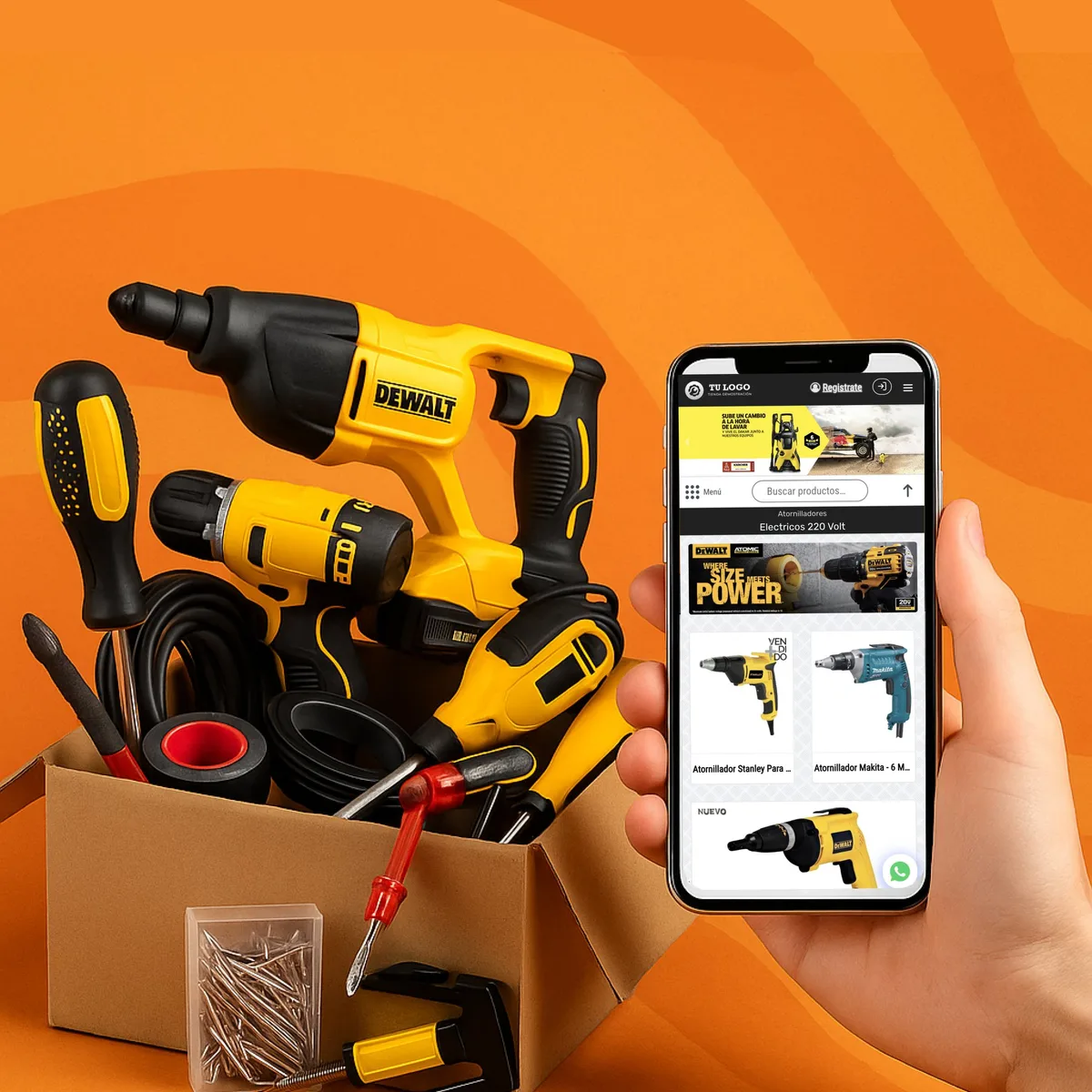 Loja de demonstração de hardware por atacado feita com vendasxatacado.com.br