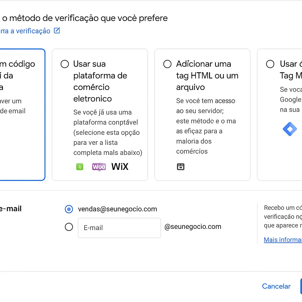 Confirmar tienda online en Google Merchant Center