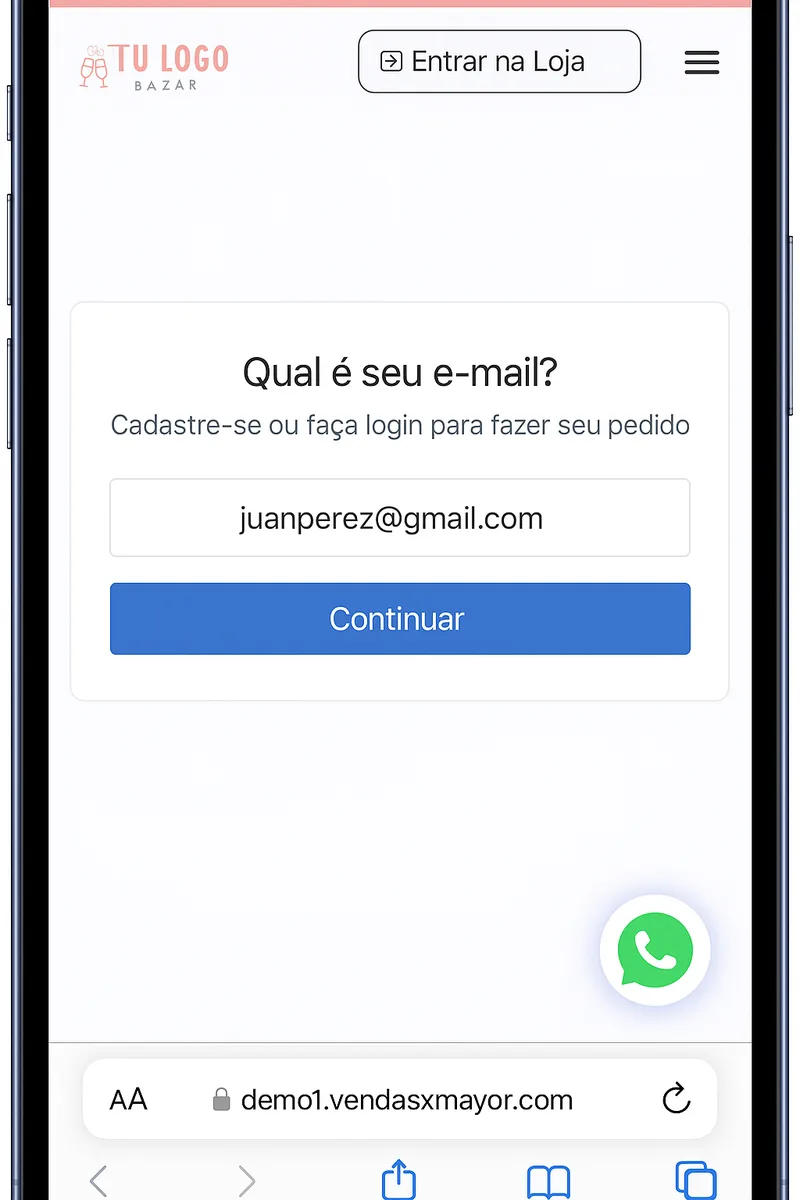 acesso unificado para clientes vendasxatacado.com.br