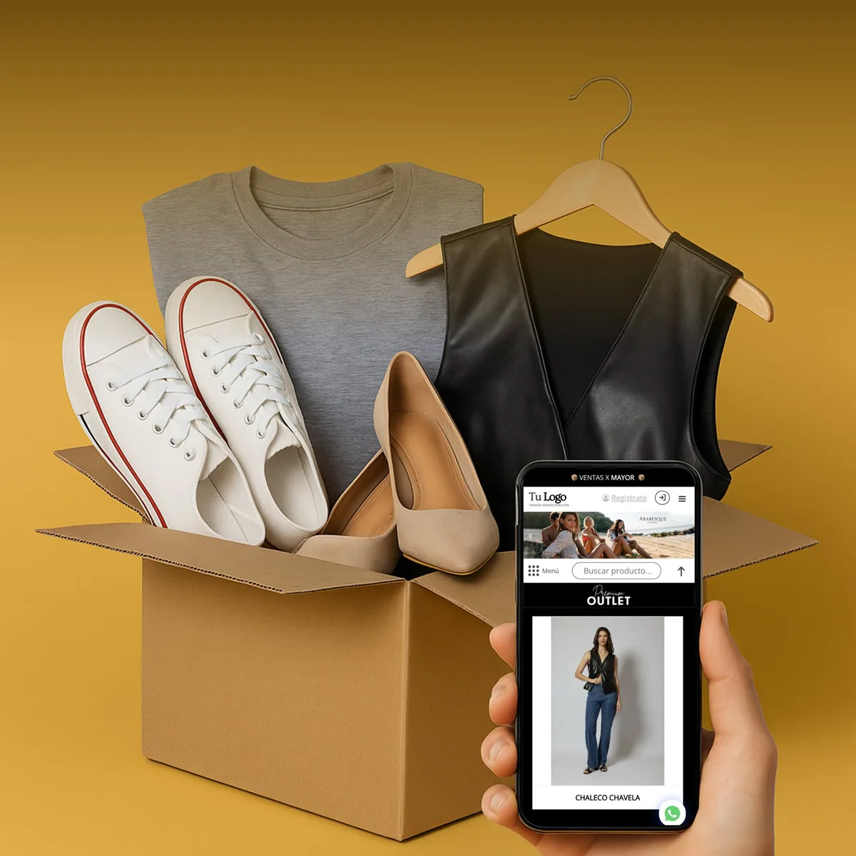 Demonstração de vestuário em vendasxatacado.com.br