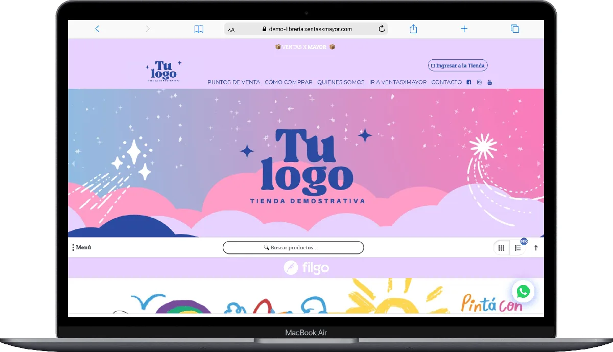 Loja de demonstração de livraria feita com vendasxatacado.com.br
