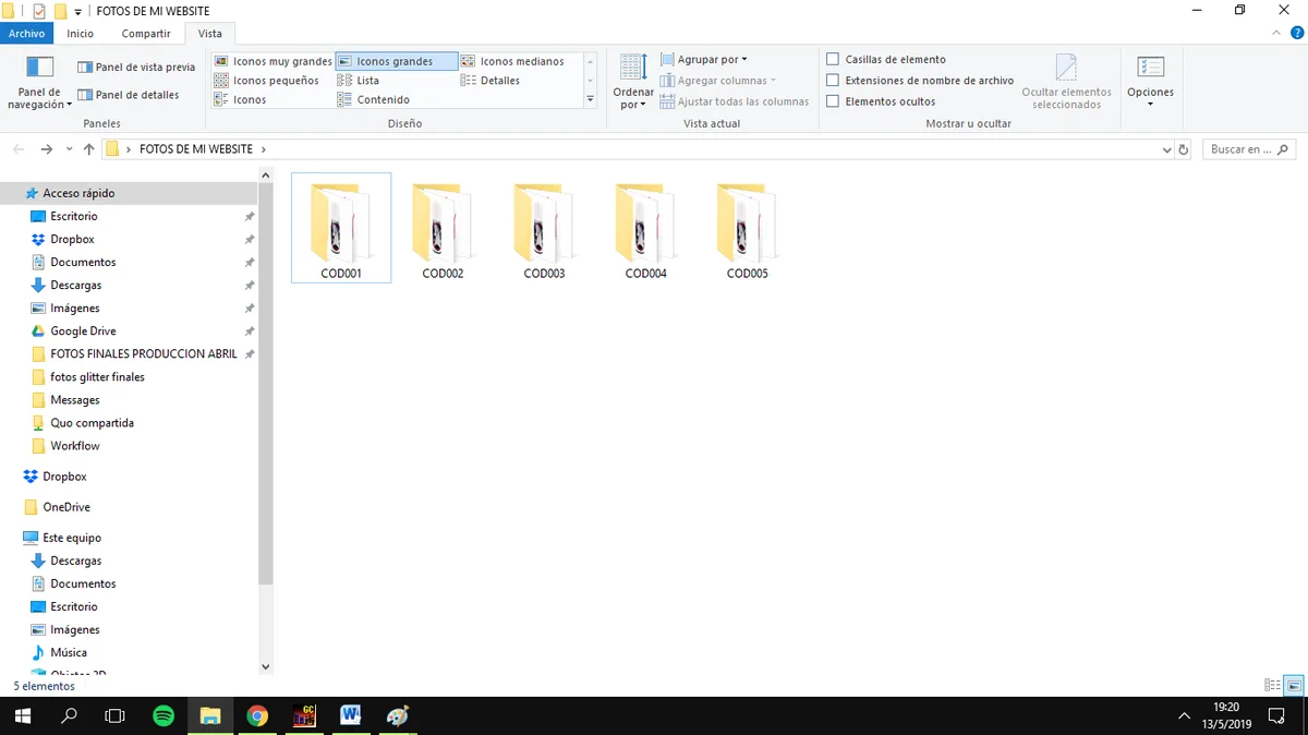 Etapa 2: criar pastas para cada produto com SKU