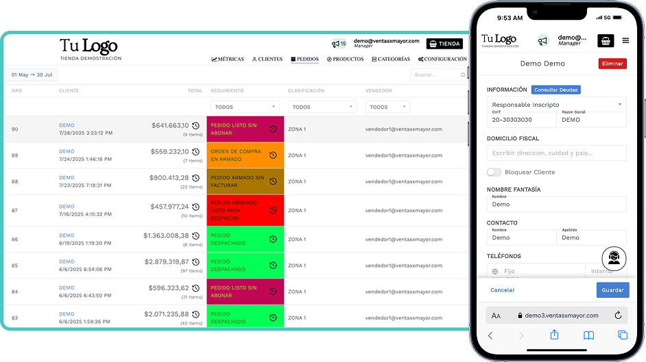 Pedidos VendasxAtacado