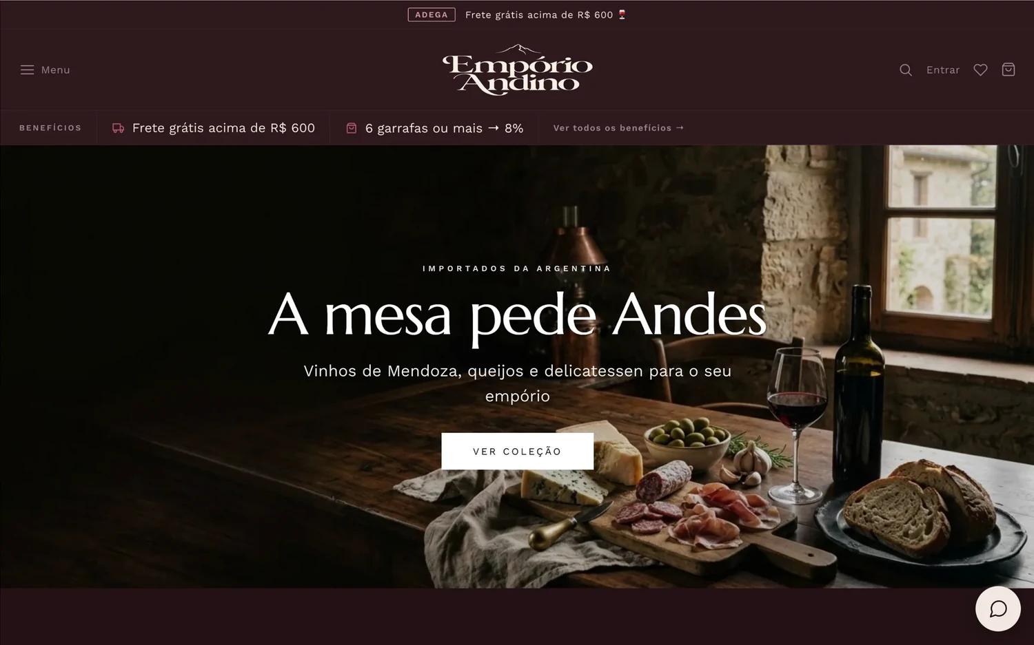 Loja atacadista de alimentos e bebidas em um notebook